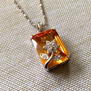 18k Orange Citrine necklace